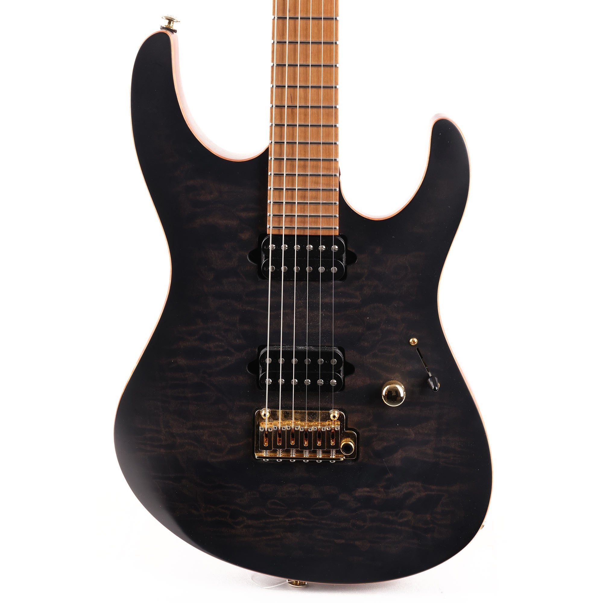 Suhr Modern Quilt Top Trans Black Burst Used | The Music Zoo