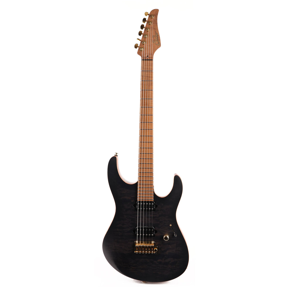 Suhr Modern Quilt Top Trans Black Burst Used | The Music Zoo