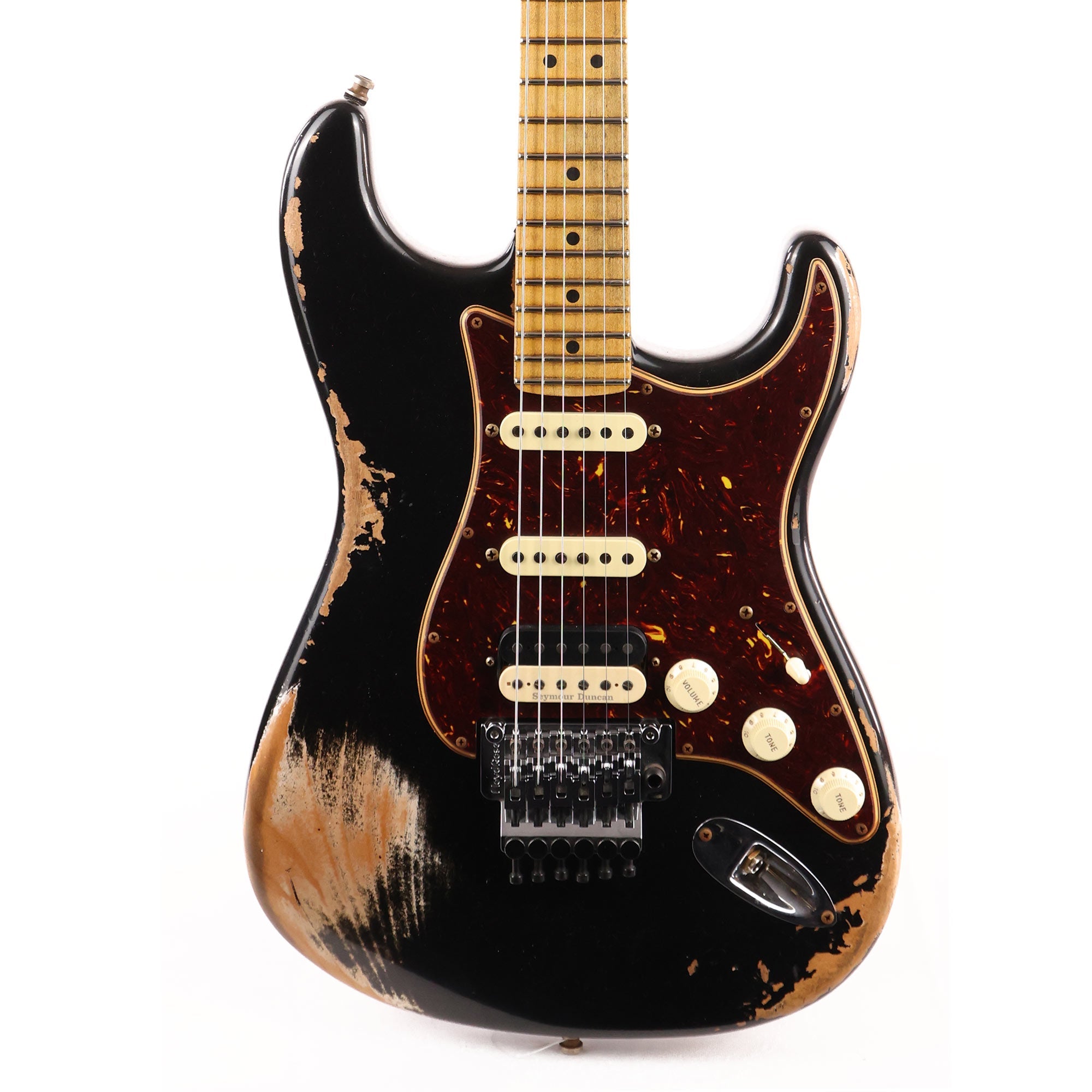 ★★Custom HardRelic Black Stratocaster★★ Fender Custom Shop ZF Stratocaster Heavy Relic Black 2022 | The