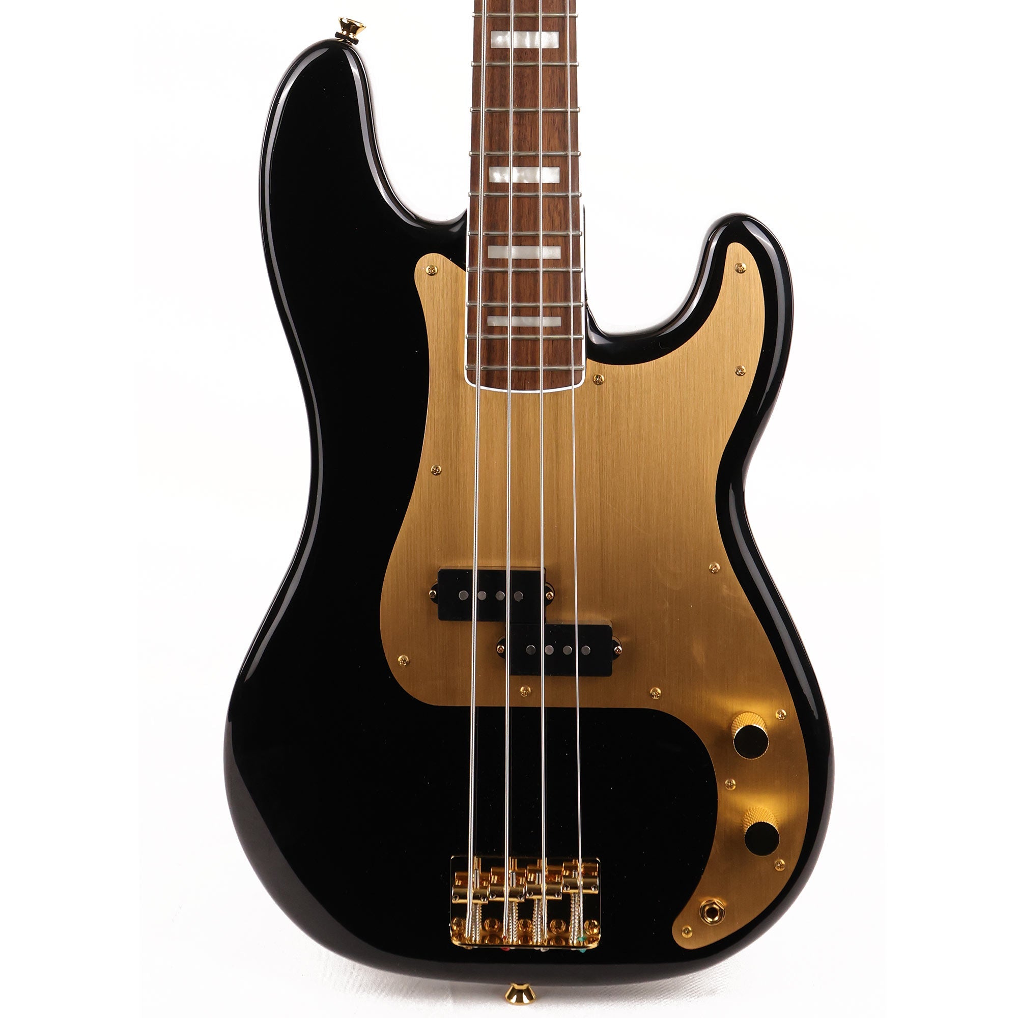 Squier 40th Anniversary Precision Bass Gold Edition Black | The
