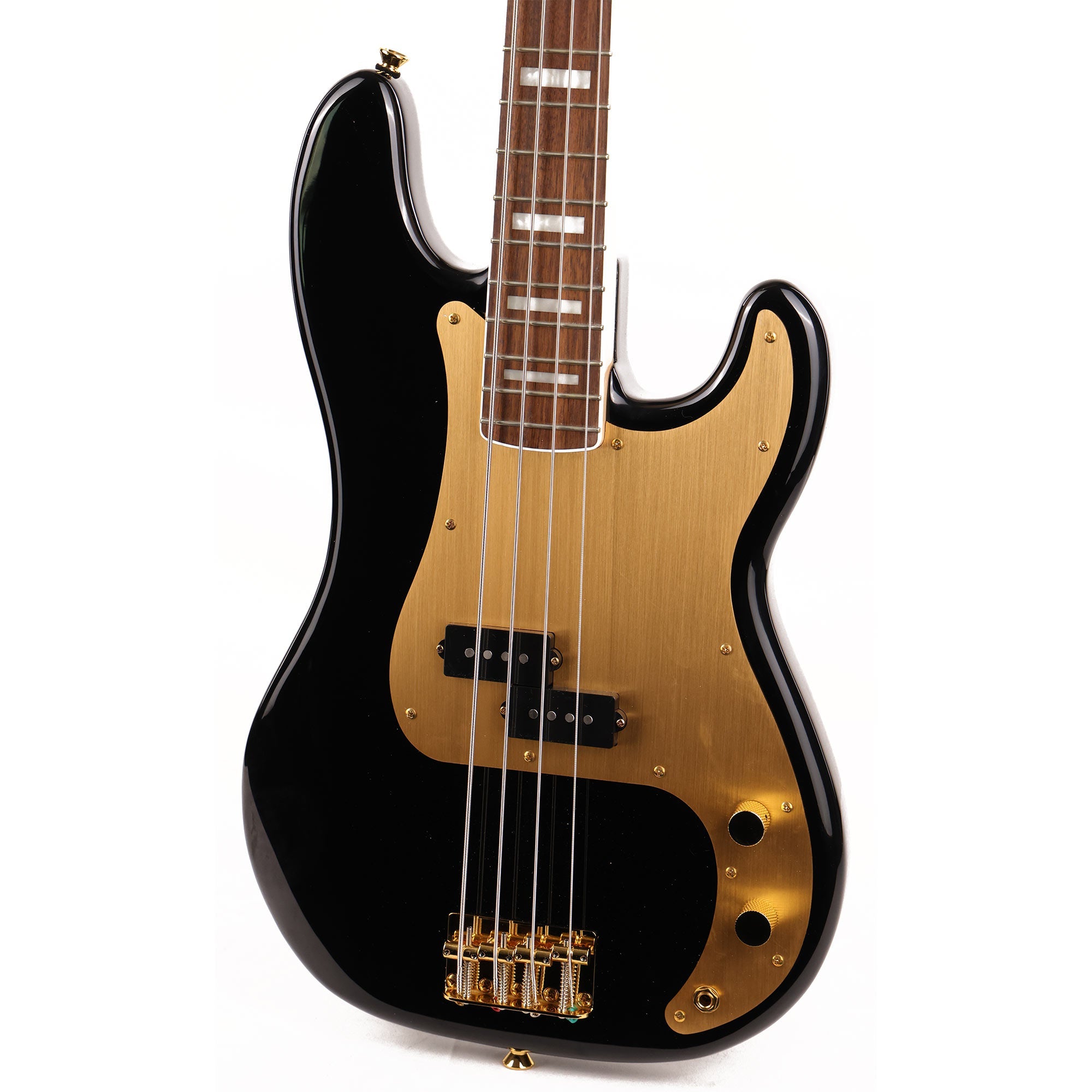 Squier 40th Anniversary Precision Bass Gold Edition Black | The