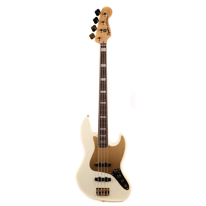 Squier 40th Anniversary Jazz Bass Gold Edition Olympic White
