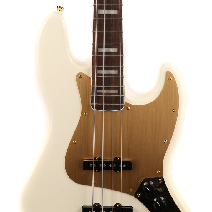 Squier 40th Anniversary Jazz Bass Gold Edition Olympic White