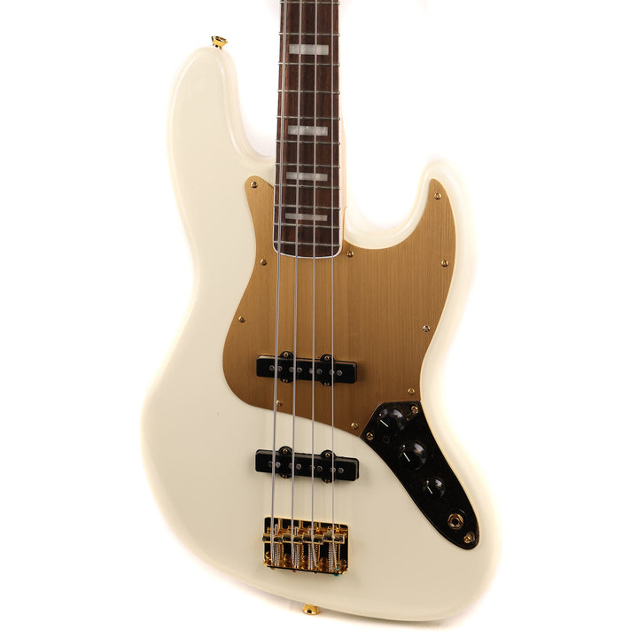 Squier 40th Anniversary Jazz Bass Gold Edition Olympic White
