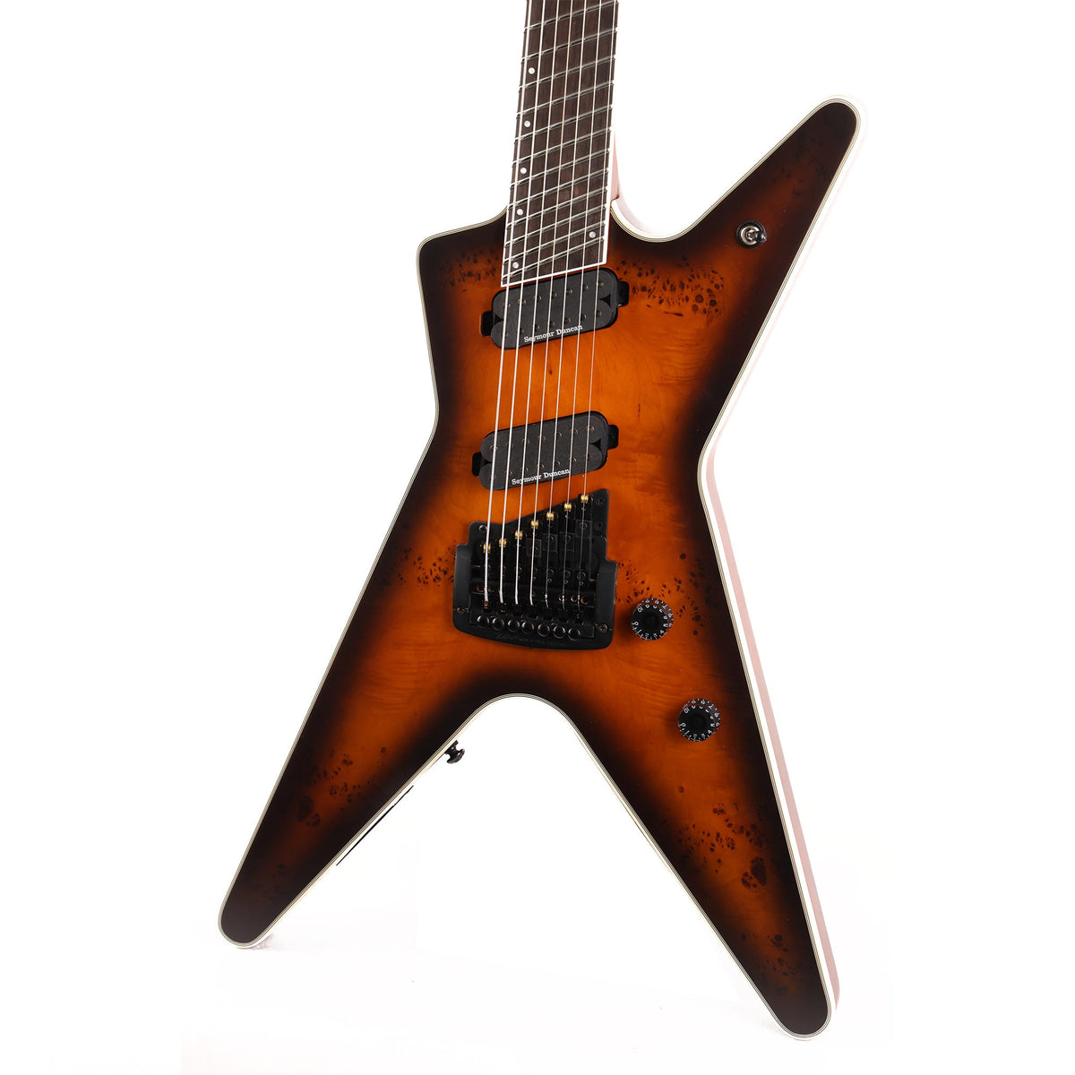Dean ML Select 7 String Multiscale Kahler Burled Maple Satin Natural Black Burst — 7