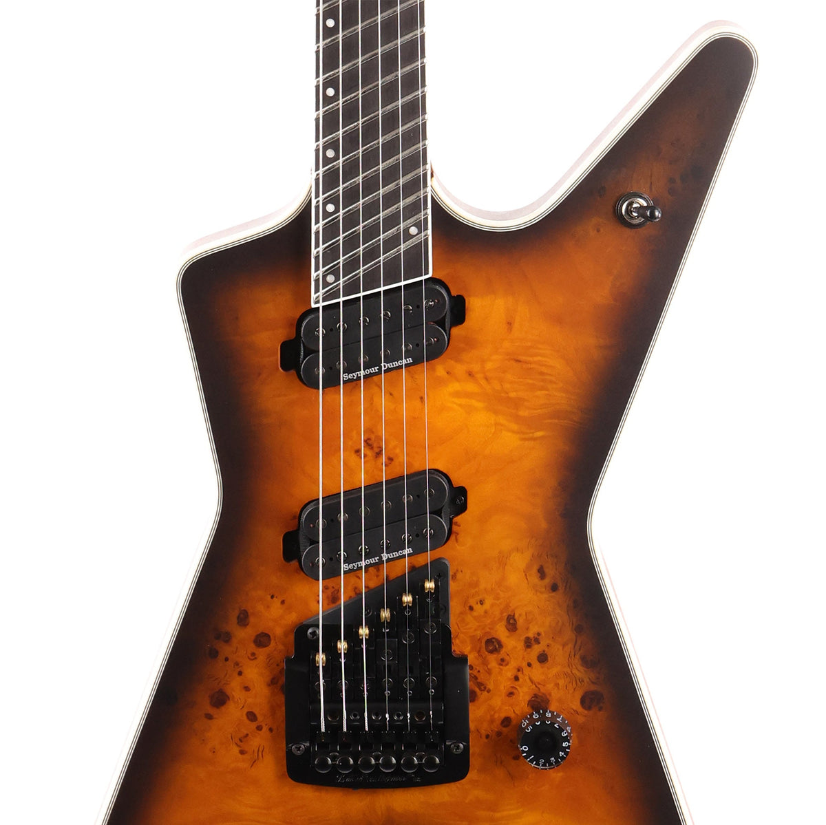 Dean ML Select 6 String Multiscale Kahler Burled Maple Satin Natural Black Burst Used — 6
