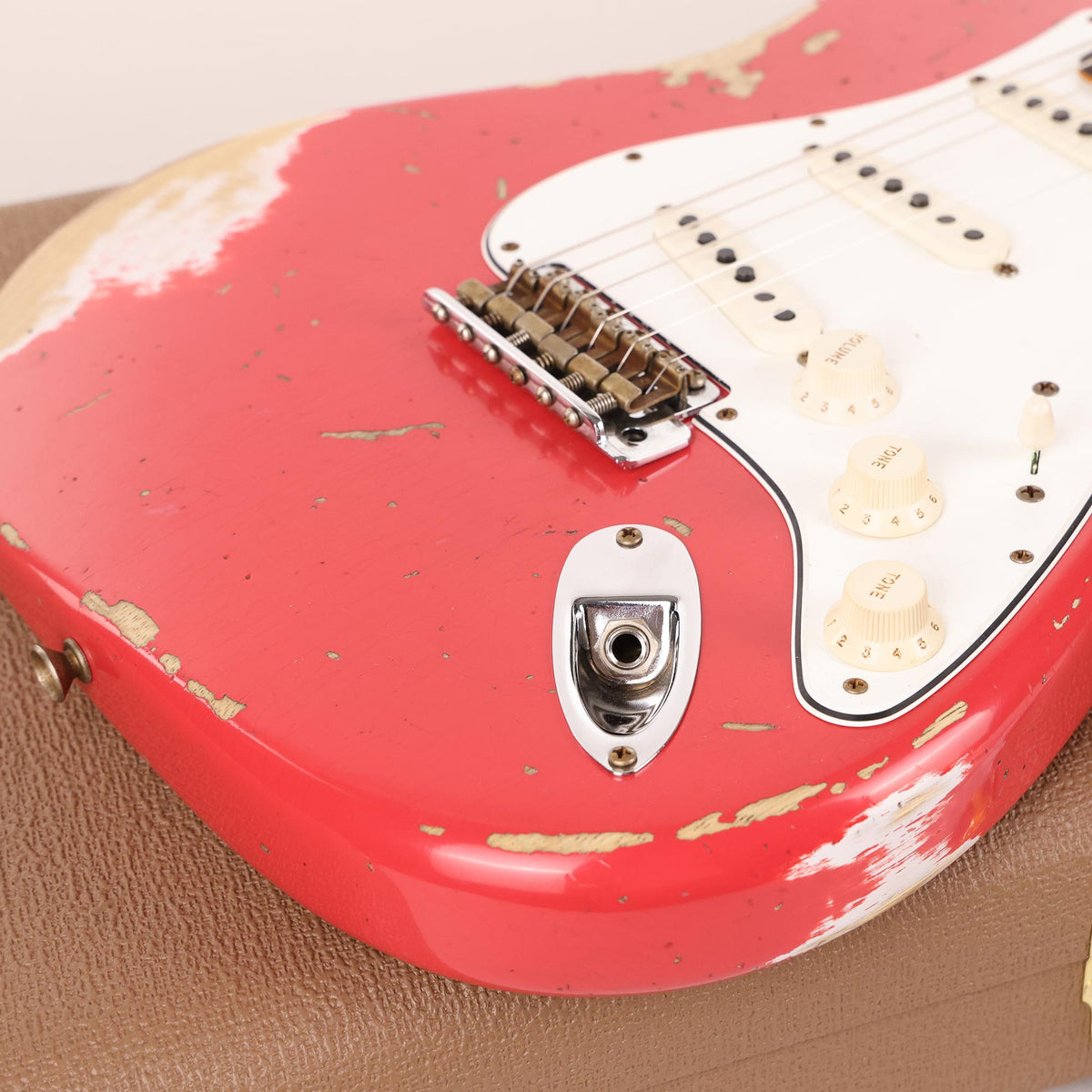 Fender Custom Shop Korina 1963 Stratocaster Fiesta Red Heavy Relic Used — 9