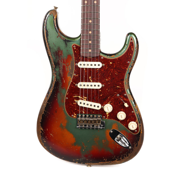 Fender Custom Shop Limited Edition 1961 Stratocaster Super Heavy Relic Sherwood Green over Sunburst