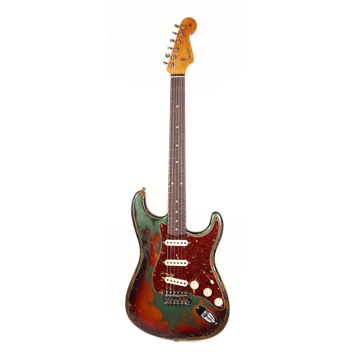 Fender Custom Shop Limited Edition 1961 Stratocaster Super Heavy Relic Sherwood Green over Sunburst