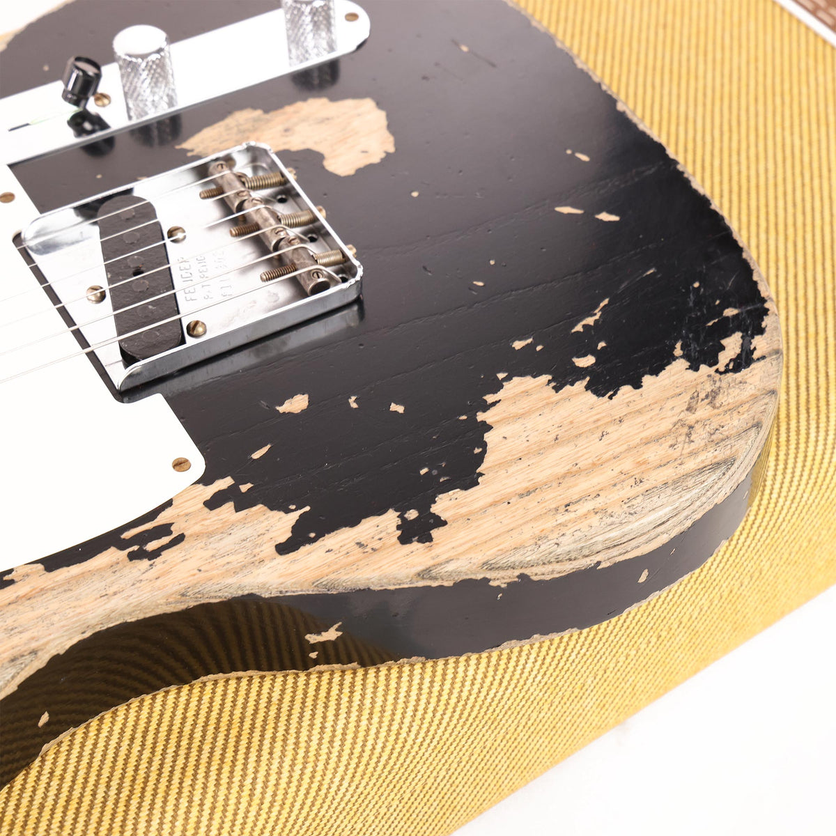 Fender Custom Shop Limited Edition 1950 Double Esquire Super Heavy Relic Aged Black — 7