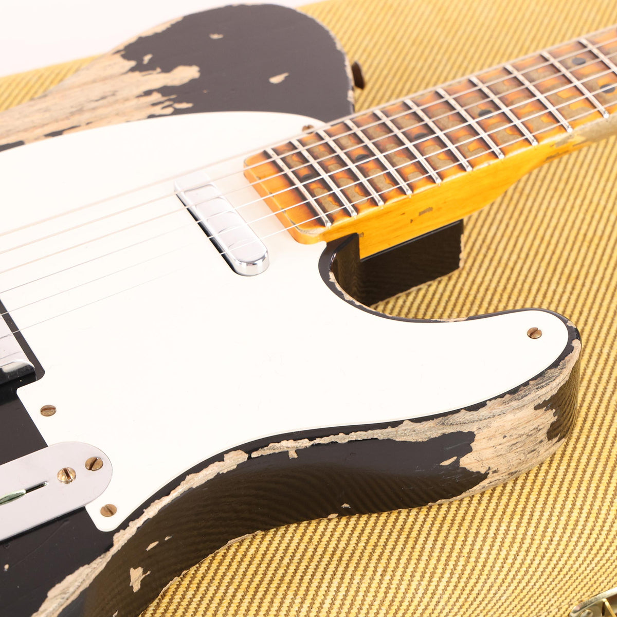 Fender Custom Shop Limited Edition 1950 Double Esquire Super Heavy Relic Aged Black — 9