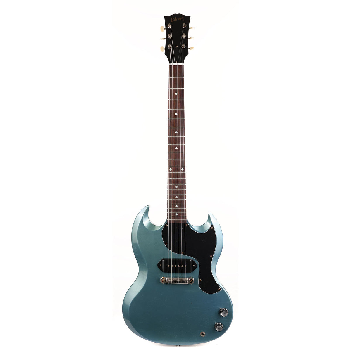 Gibson Custom Shop 1963 SG Junior Made 2 Measure Antique Pelham Blue Ultra Light Aged — 2