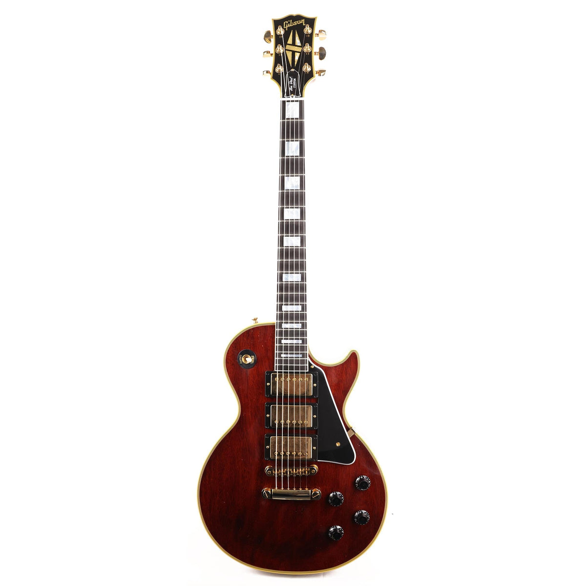Gibson Custom Shop Les Paul Custom Mahogany Top Sherry Red Ultra Light Aged — 2