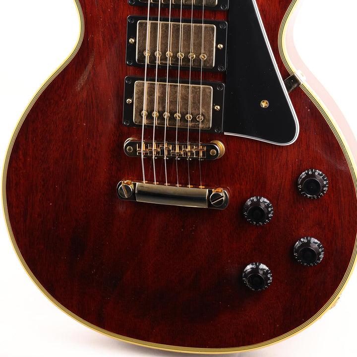 Gibson Custom Shop Les Paul Custom Mahogany Top Sherry Red Ultra Light Aged