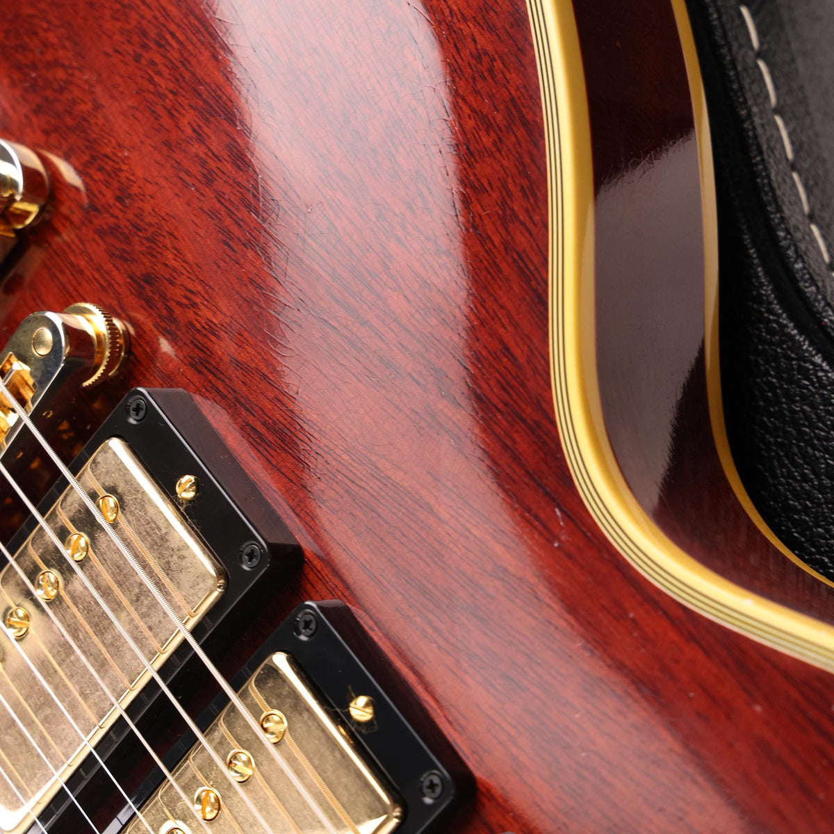 Gibson Custom Shop Les Paul Custom Mahogany Top Sherry Red Ultra Light Aged — 7