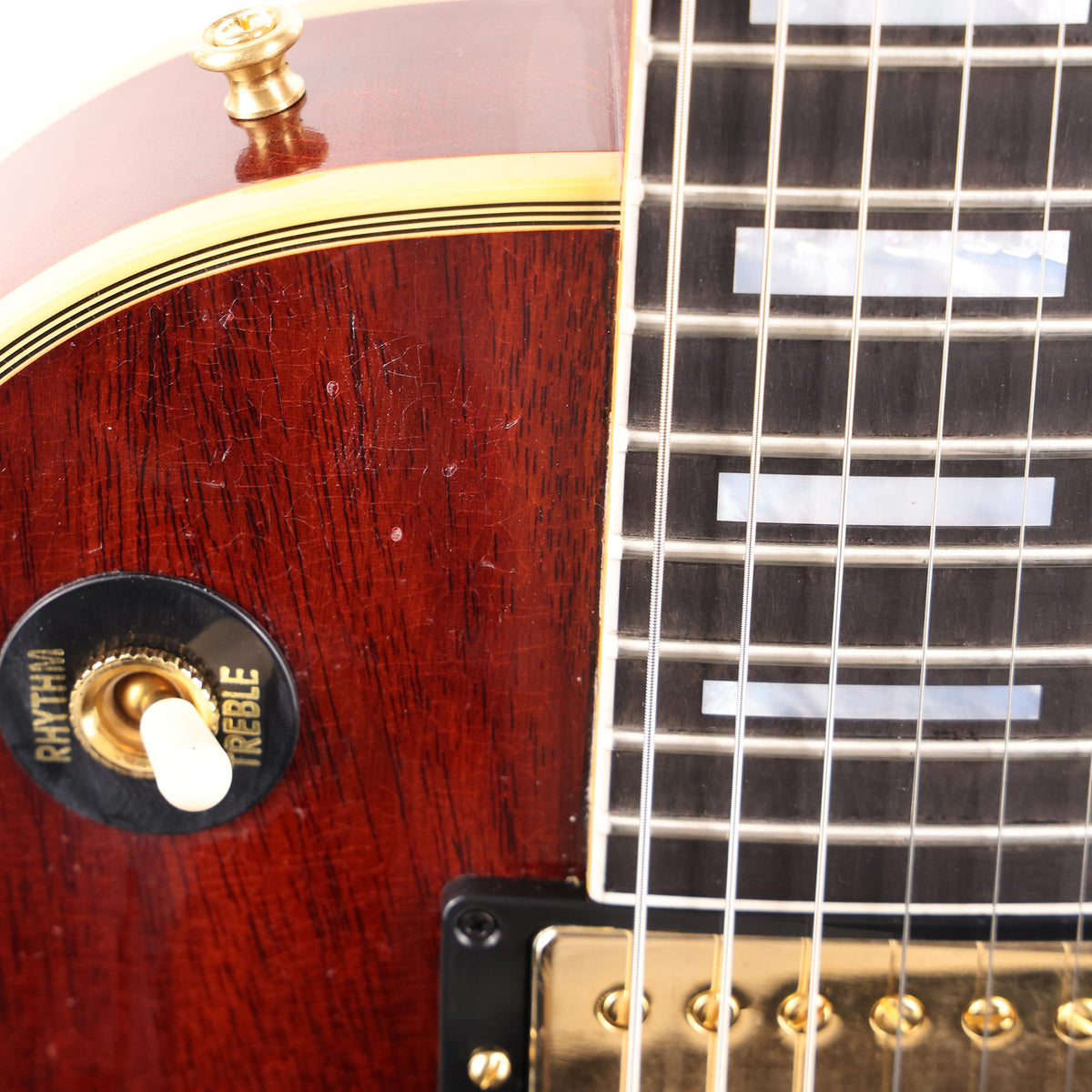 Gibson Custom Shop Les Paul Custom Mahogany Top Sherry Red Ultra Light Aged — 8