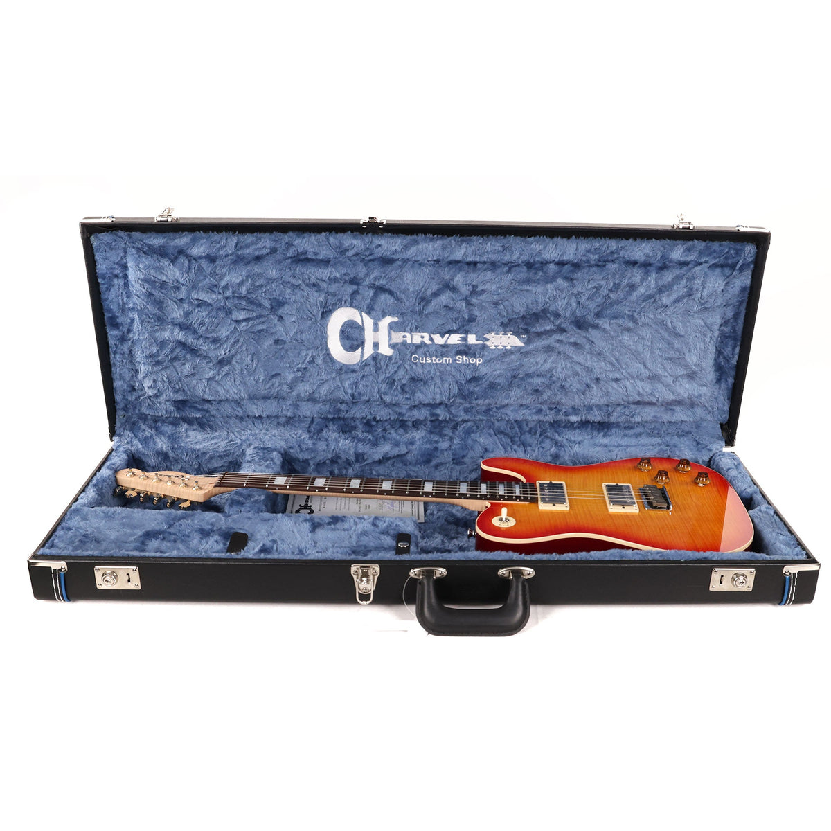 Charvel Custom Shop 1982 Style 2 Stephen Stern Tribute Brazilian Rosewood Cherry Sunburst — 9