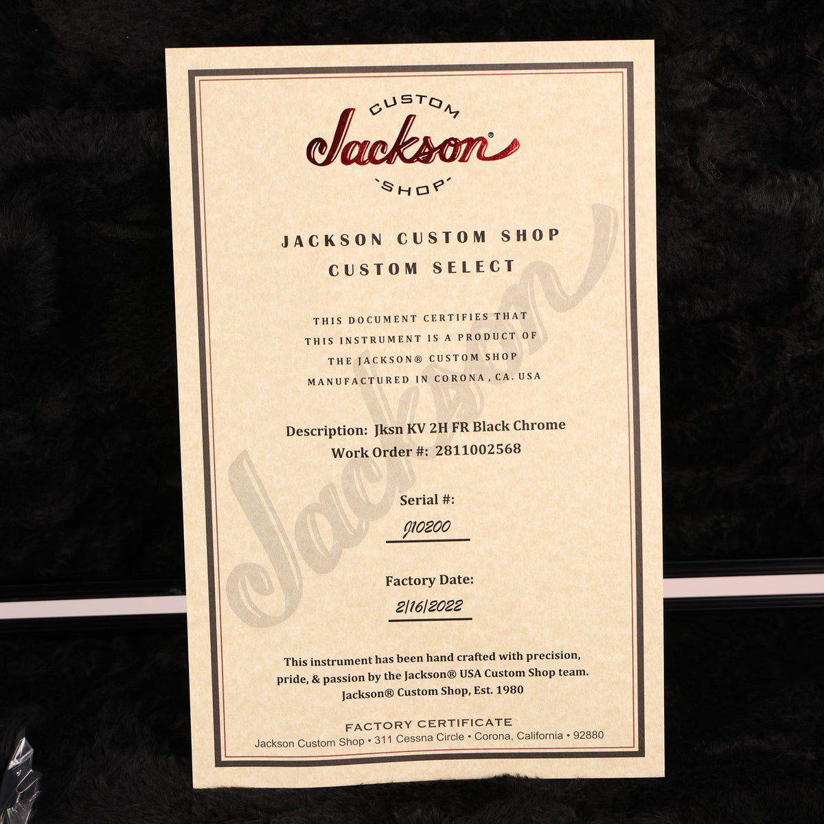 Jackson Custom Shop King V Black Chrome — 8