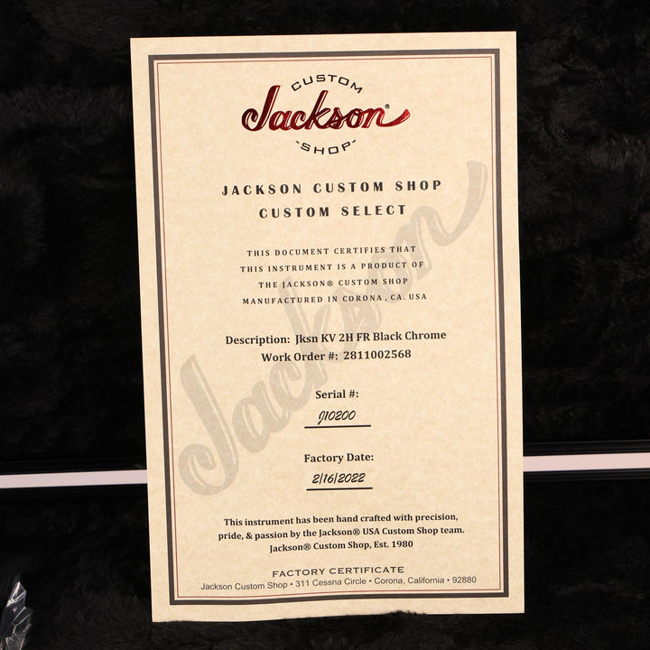 Jackson Custom Shop King V Black Chrome
