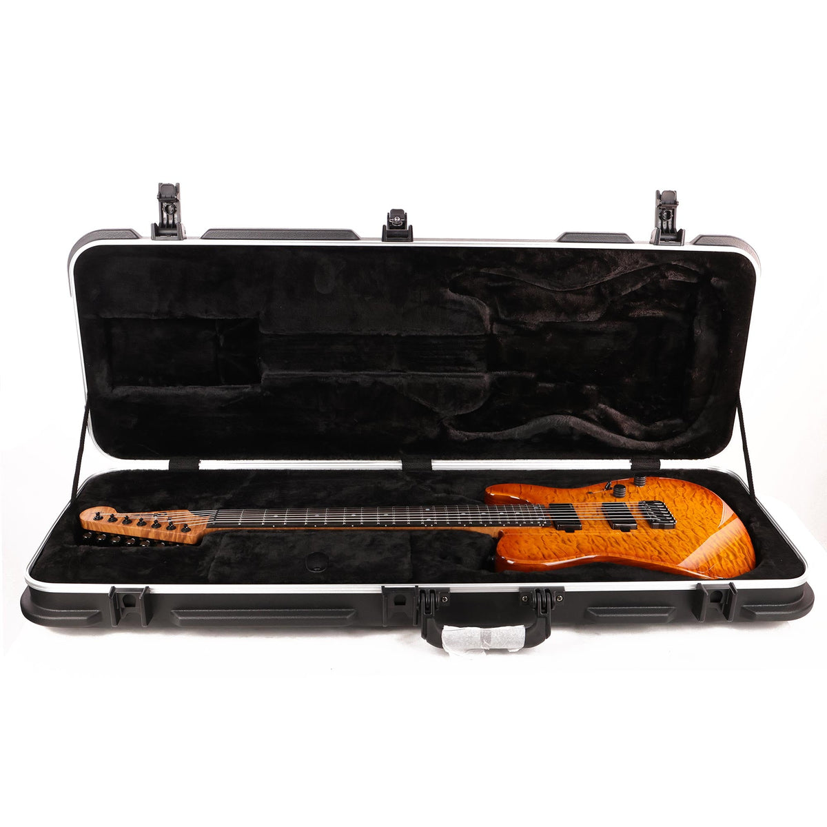 Charvel Custom Shop Style 2 7-String Masterbuilt Red Dave Quilt Maple Top Transparent Amber 2022 — 9