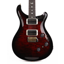 PRS Custom 24 Piezo 10-Top Fire Red with Black Wrap Burst