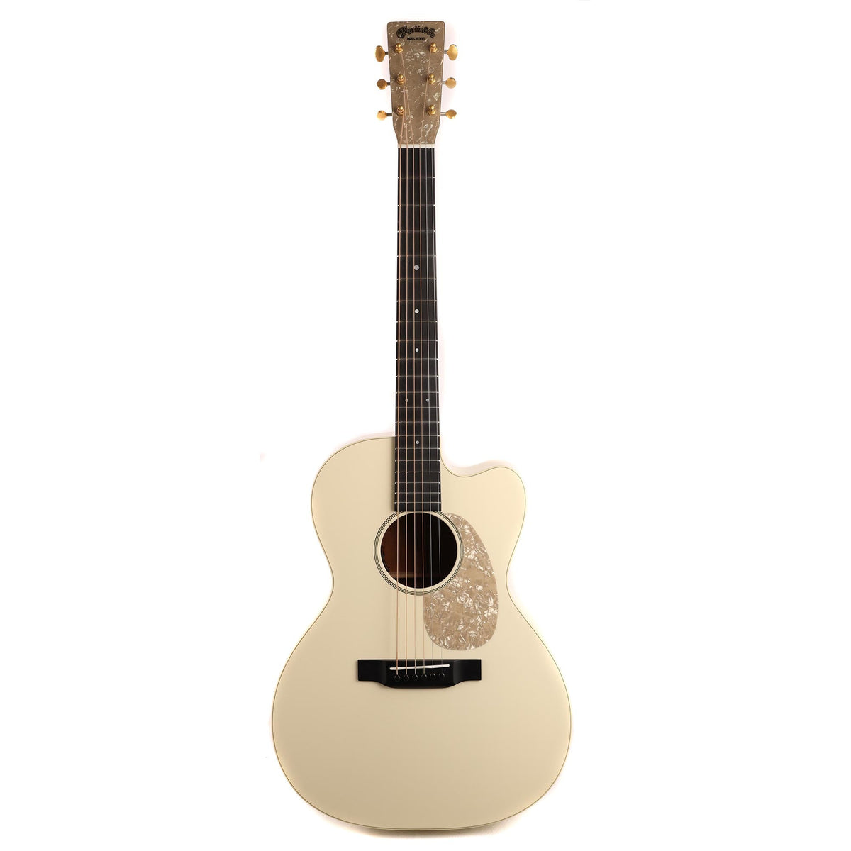Martin Custom Shop 00 14-Fret Cutaway Acoustic-Electric Satin White — 2
