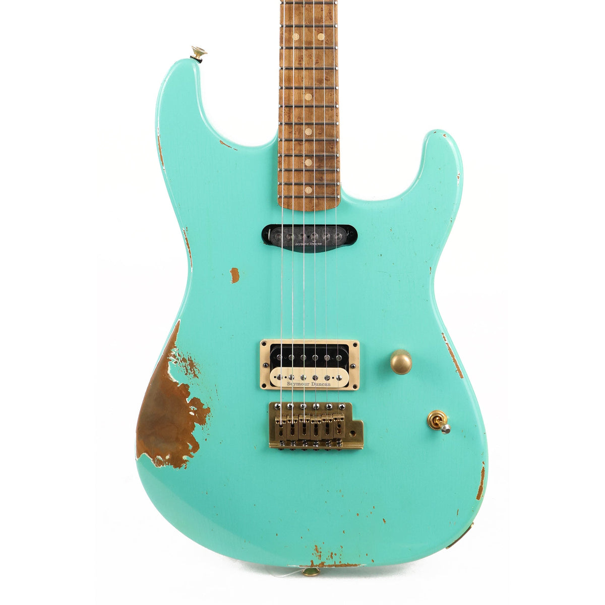Charvel Custom Shop San Dimas HS Nitro Aged Roasted Alder Seafoam Green — 1