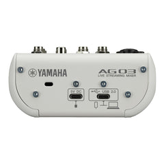 Yamaha Live Streaming Pack AG03 MK2 White | The Music Zoo