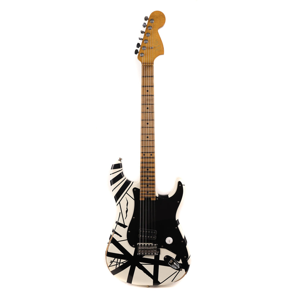 EVH Striped Series '78 Eruption White with Black Stripes Relic — 2