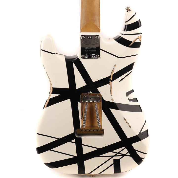 EVH Striped Series '78 Eruption White with Black Stripes Relic Used