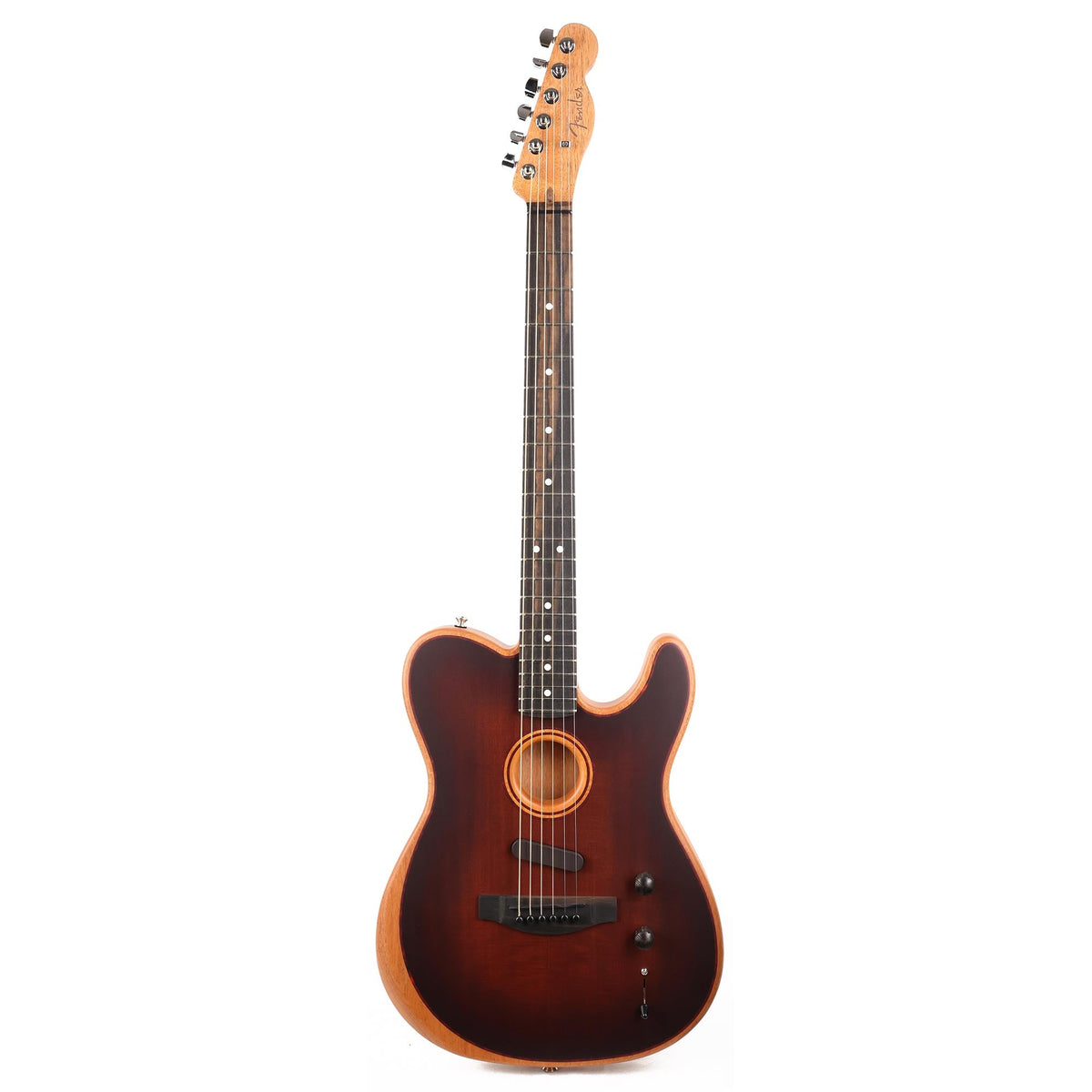 Fender American Acoustasonic Telecaster All Mahogany Bourbon Burst — 2