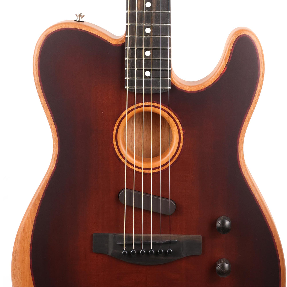 Fender American Acoustasonic Telecaster All Mahogany Bourbon Burst — 6