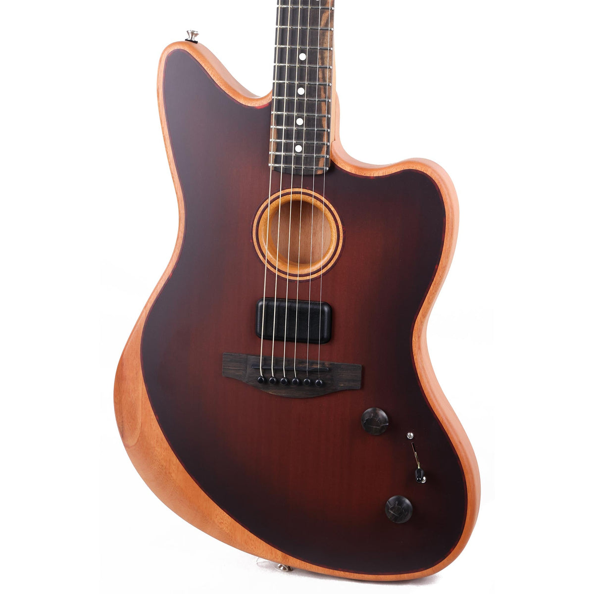 Fender American Acoustasonic Jazzmaster All Mahogany Bourbon Burst — 7