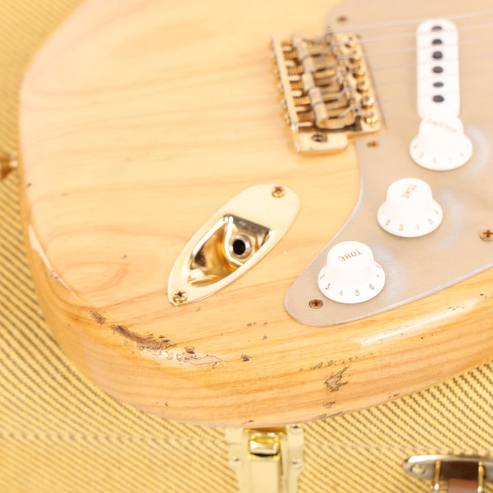 Fender Custom Shop 1955 Stratocaster Relic Aged Natural with Gold Hardware Used