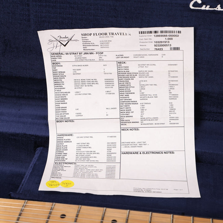 Fender Custom Shop 1969 Stratocaster Journeyman Relic Faded Copper Used