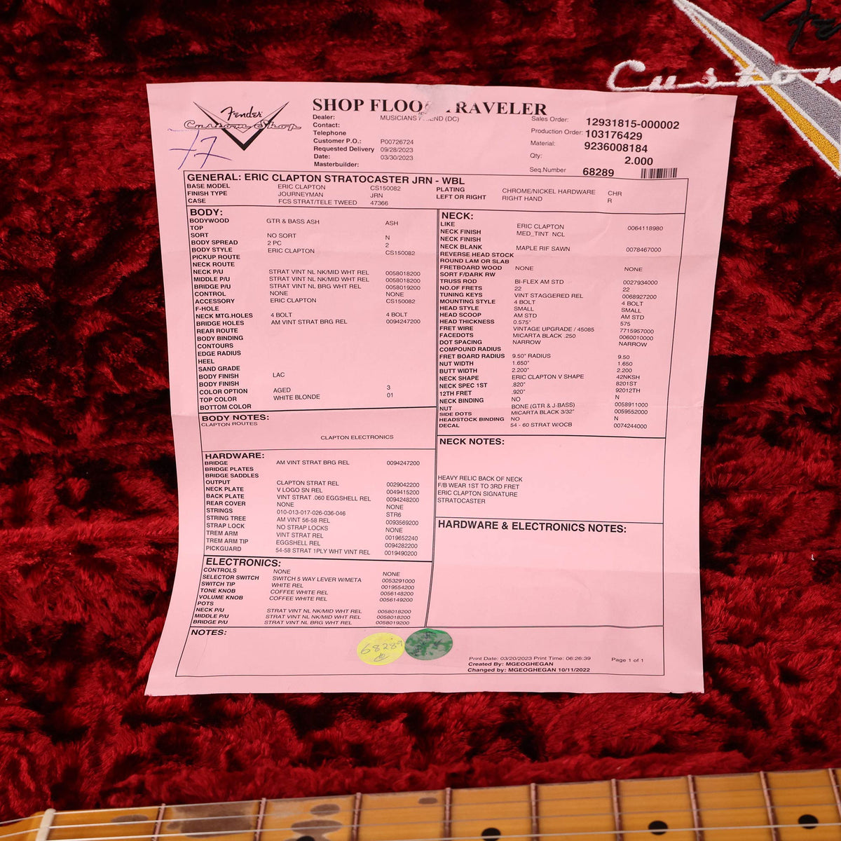 Fender Custom Shop Eric Clapton Stratocaster Journeyman Relic White Blonde 2023 — 10