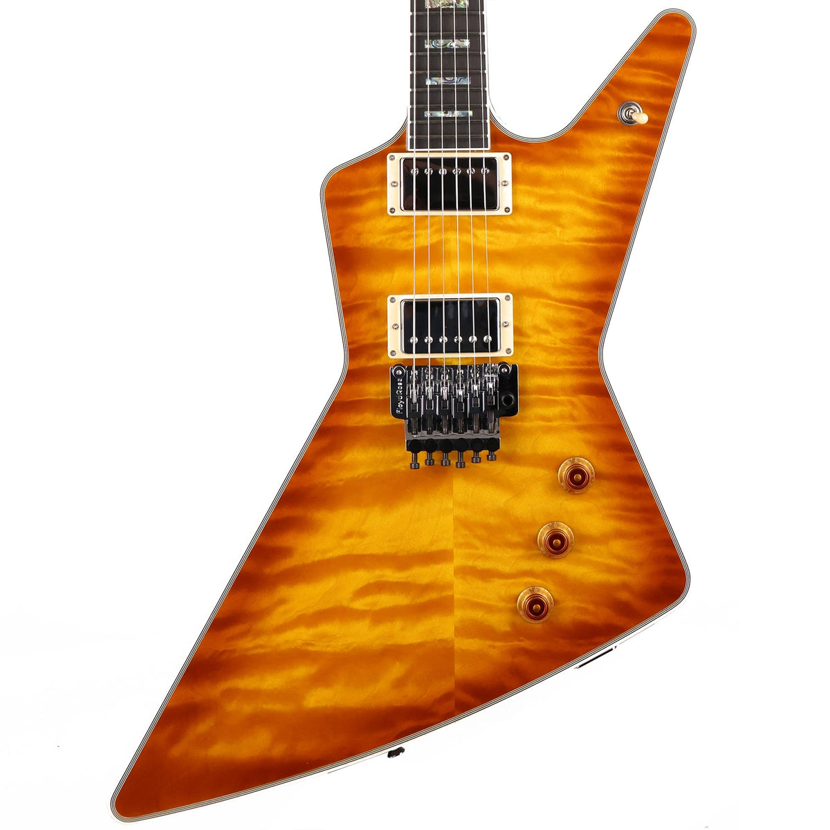 Dean USA Custom Shop Z Quilt Top Floyd Rose Amberburst — 1