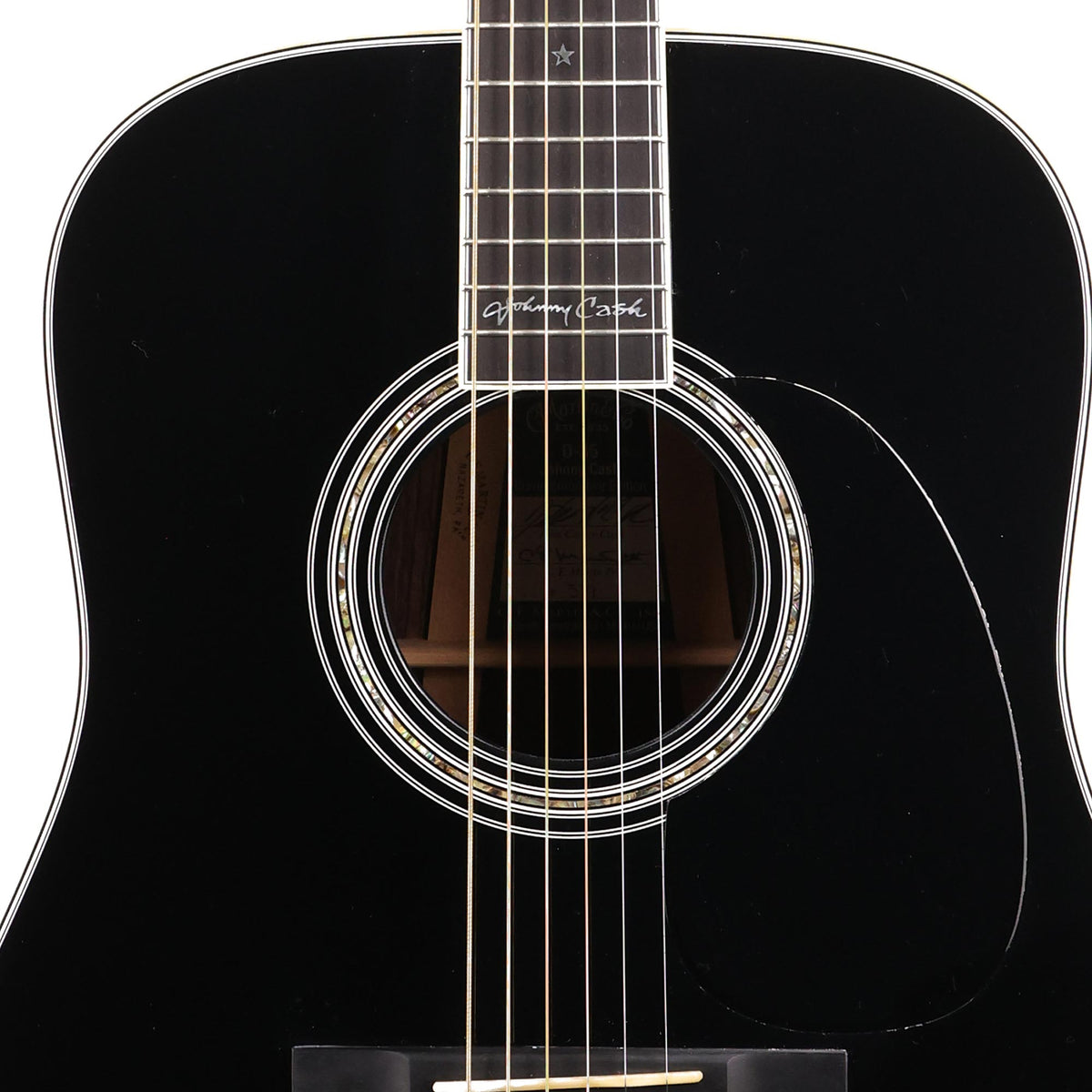 Martin D-35 Johnny Cash Commemorative Dreadnought Acoustic Gloss Black — 6