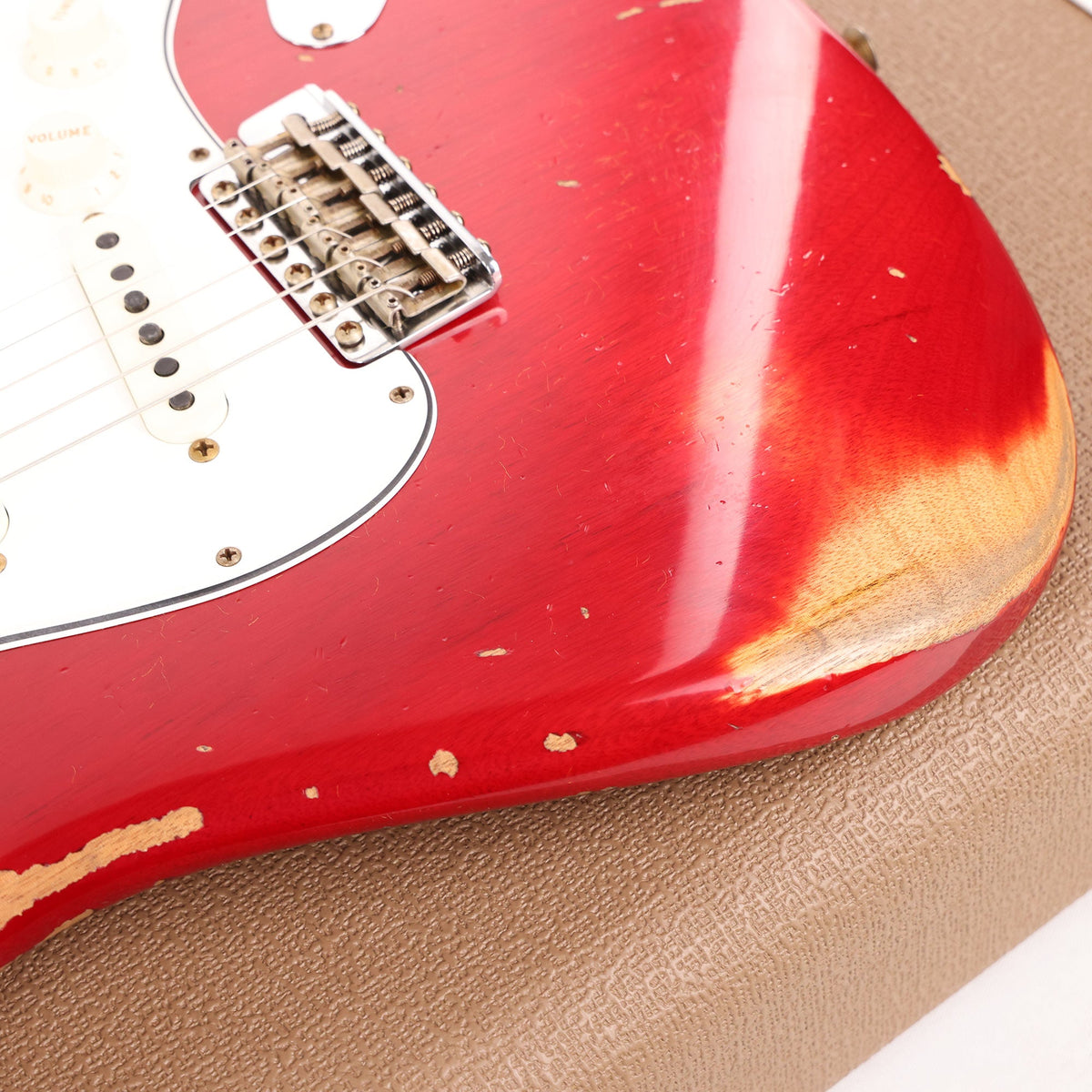 Fender Custom Shop 1963 Stratocaster Reissue Heavy Relic Crimson Transparent — 7