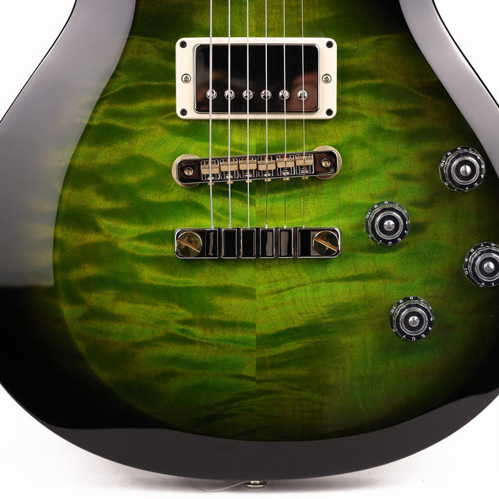 PRS S2 McCarty 594 Singlecut Quilt Top Music Zoo Exclusive Emerald Green with Black Wrap Burst