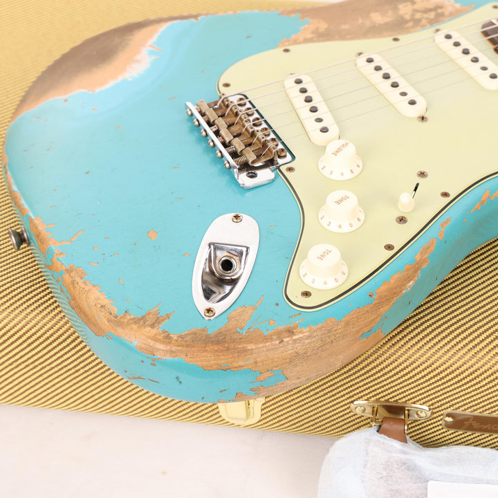 Fender Custom Shop Dual Mag II Stratocaster Super Heavy Relic Faded Aged Taos Turquoise Used