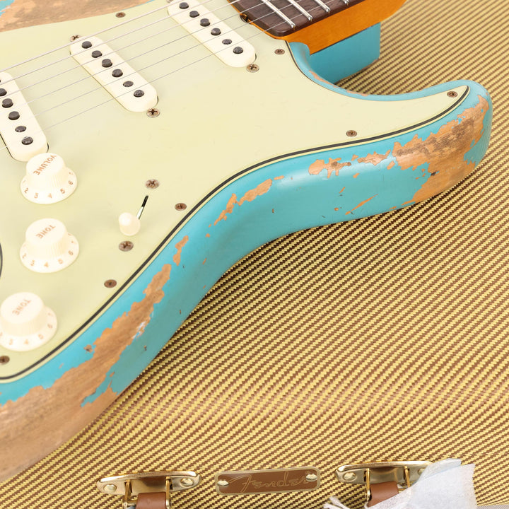 Fender Custom Shop Dual Mag II Stratocaster Super Heavy Relic Faded Aged Taos Turquoise Used