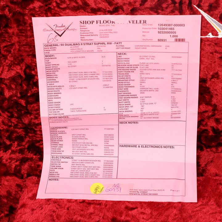 Fender Custom Shop Dual Mag II Stratocaster Super Heavy Relic Faded Aged Taos Turquoise Used