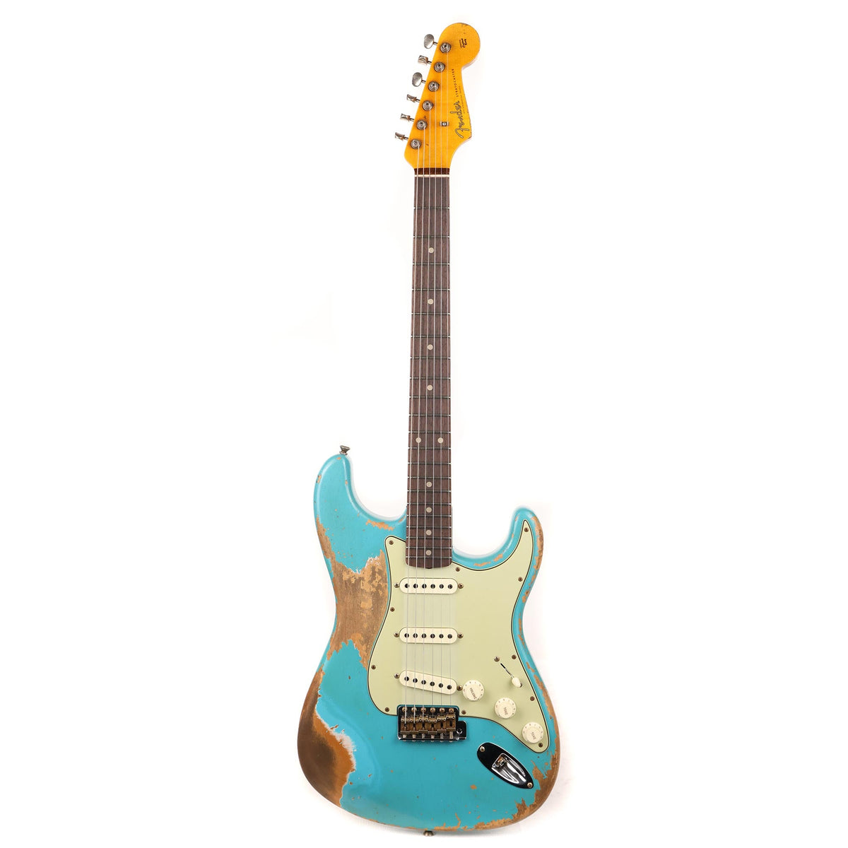 Fender Custom Shop Dual Mag II Stratocaster Super Heavy Relic Faded Aged Taos Turquoise Used — 2