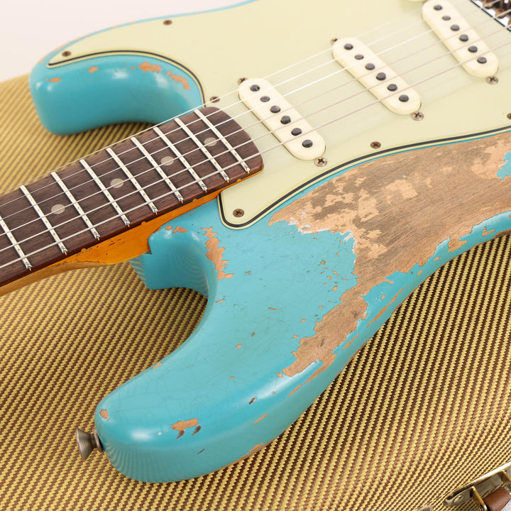 Fender Custom Shop Dual Mag II Stratocaster Super Heavy Relic Faded Aged Taos Turquoise Used