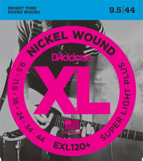 D'Addario Nickel Wound Electric Strings (Super Light Plus 9.5-44)