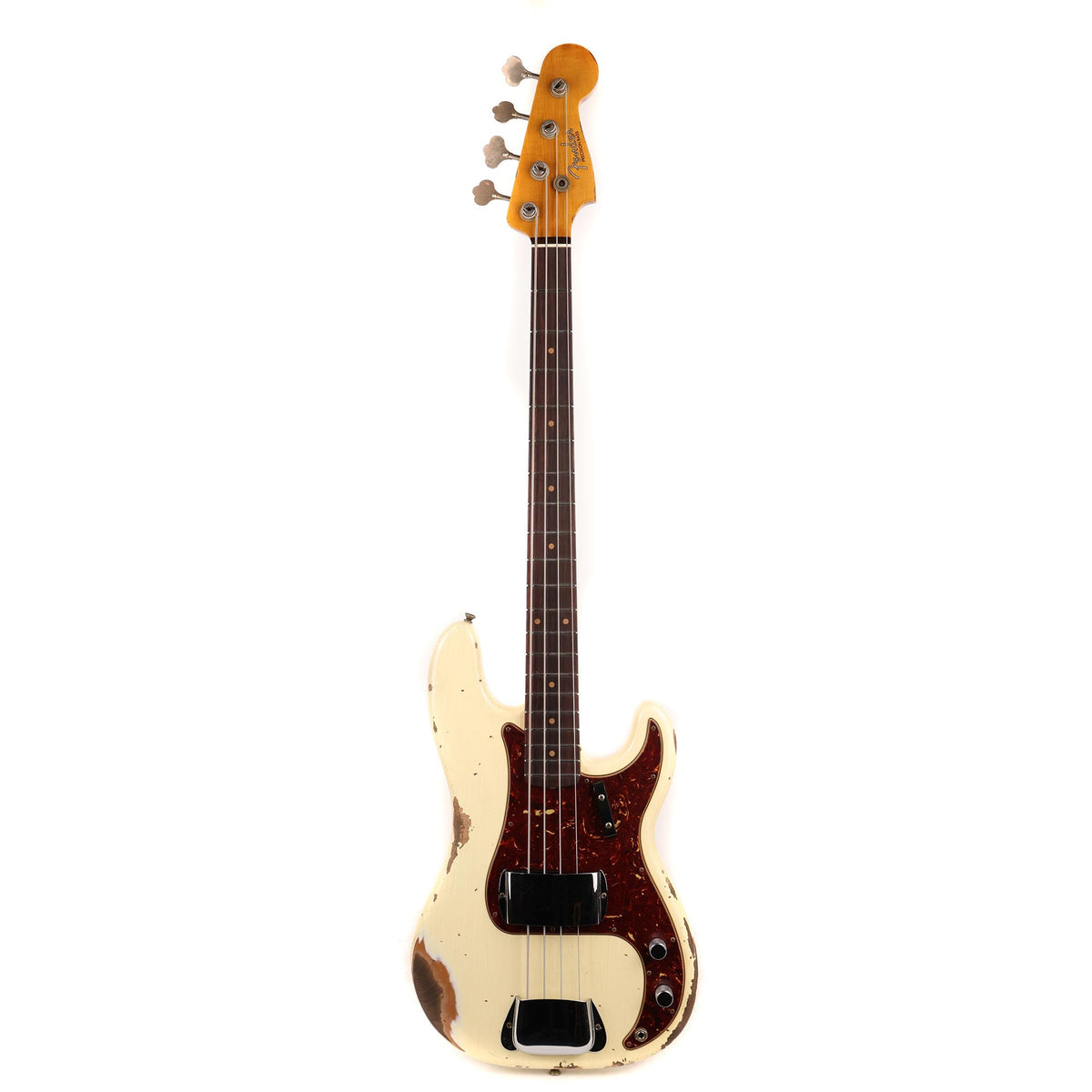 Fender Custom Shop 1960 Precision Bass Heavy Relic Faded Aged Vintage White — 2