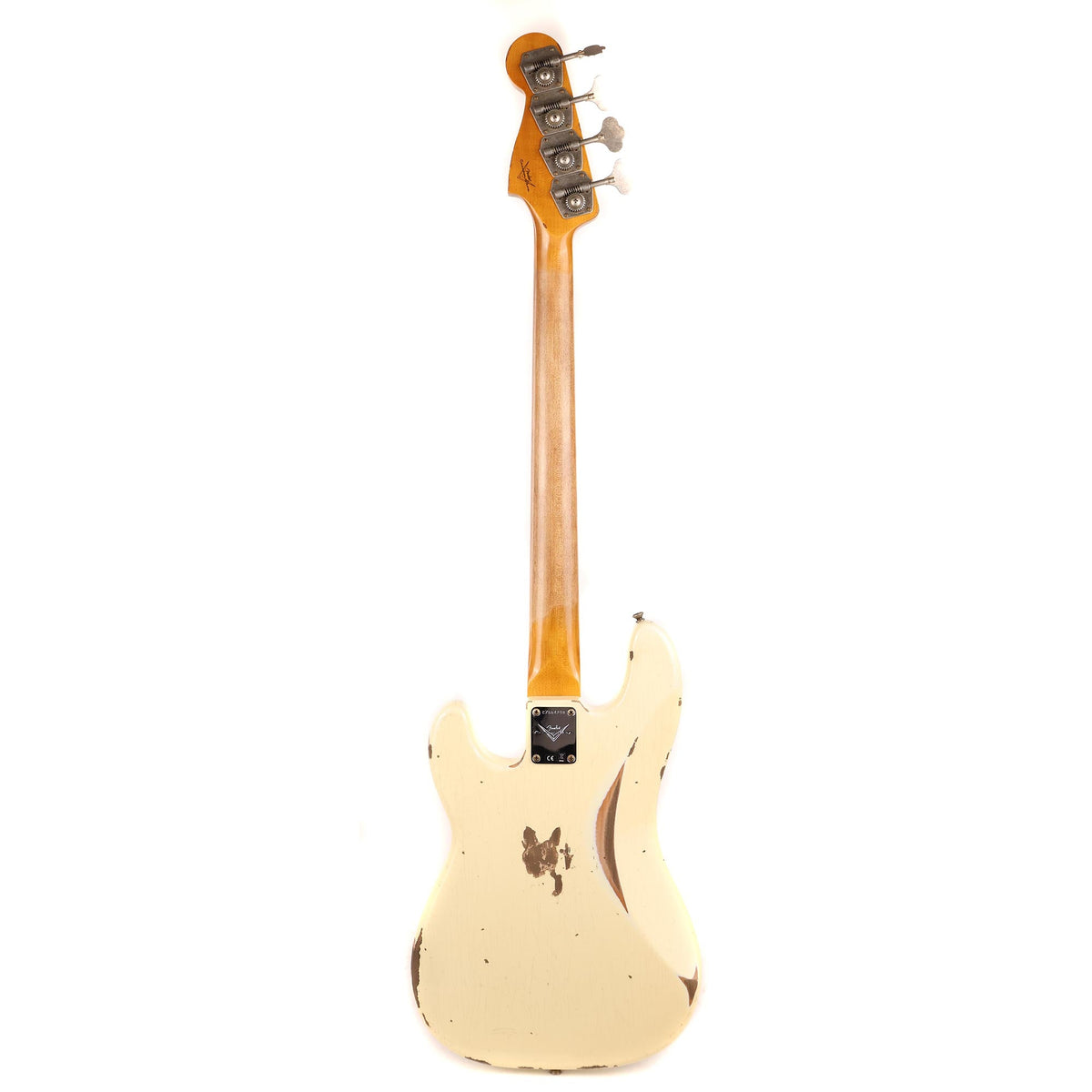 Fender Custom Shop 1960 Precision Bass Heavy Relic Faded Aged Vintage White — 3