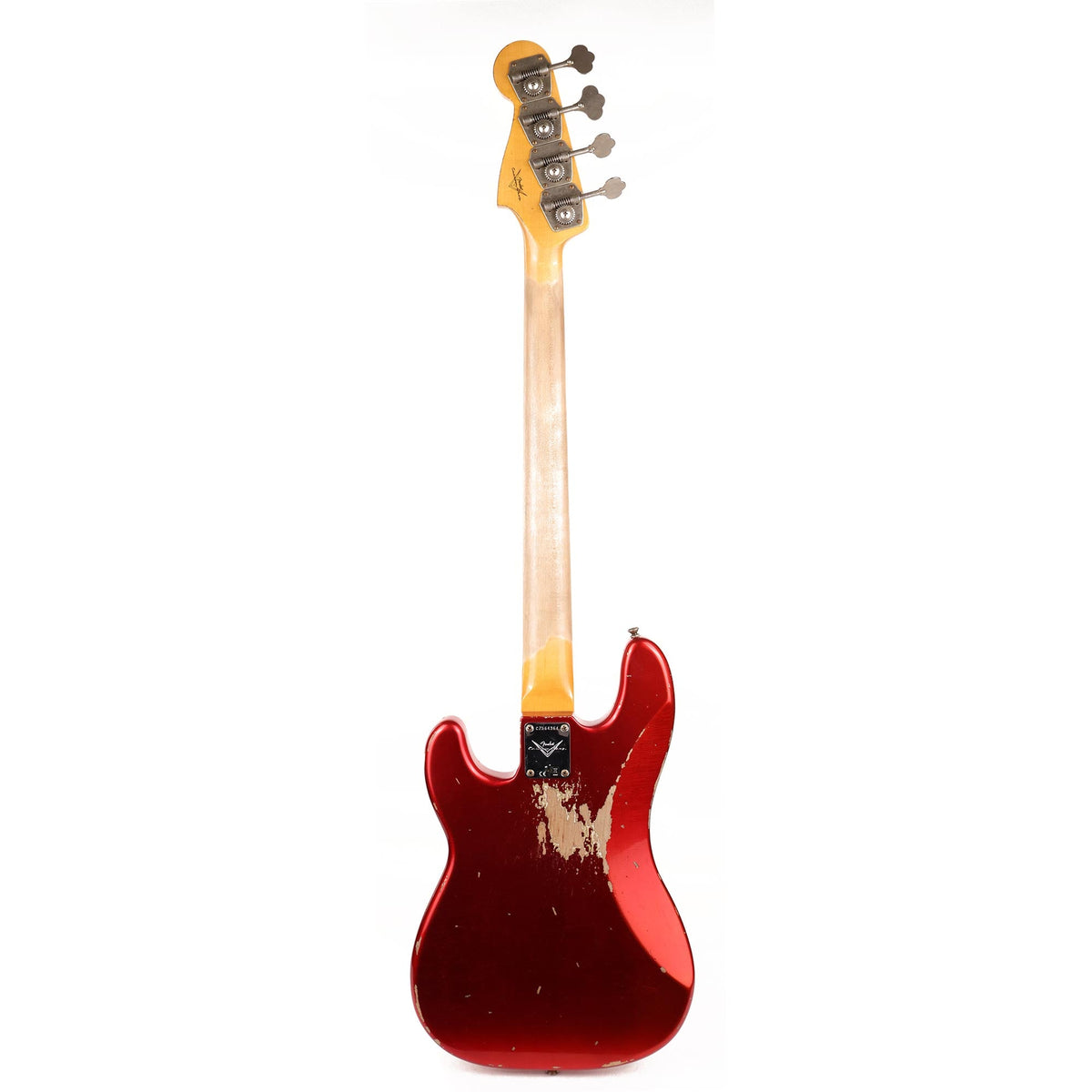 Fender Custom Shop 1960 Precision Bass Heavy Relic Faded Aged Candy Apple Red — 3