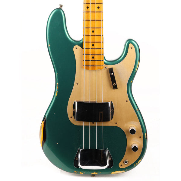 Fender Custom Shop 1958 Precision Bass Relic Aged British Racing Green over Chocolate 3-Tone Sunburst